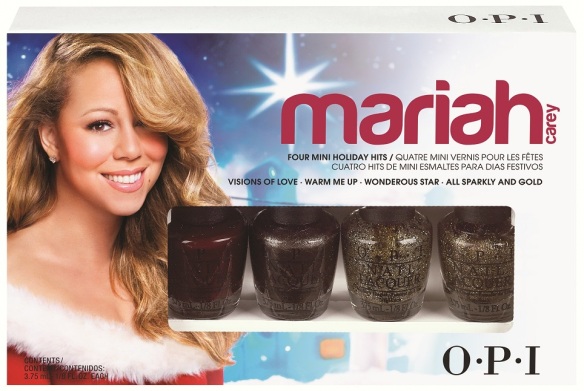 OPI Mariah Carey Mini 4-Pack (Visions of Love, Warm Me Up, Wonderous Star, All Sparkly and Gold)
