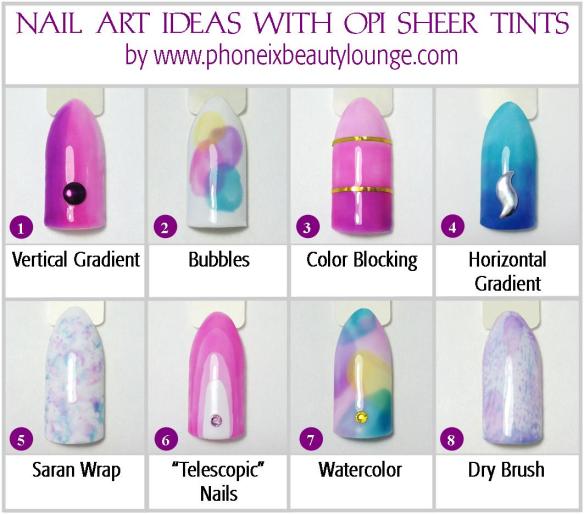 Nail Art Ideas with OPI Sheer Tints